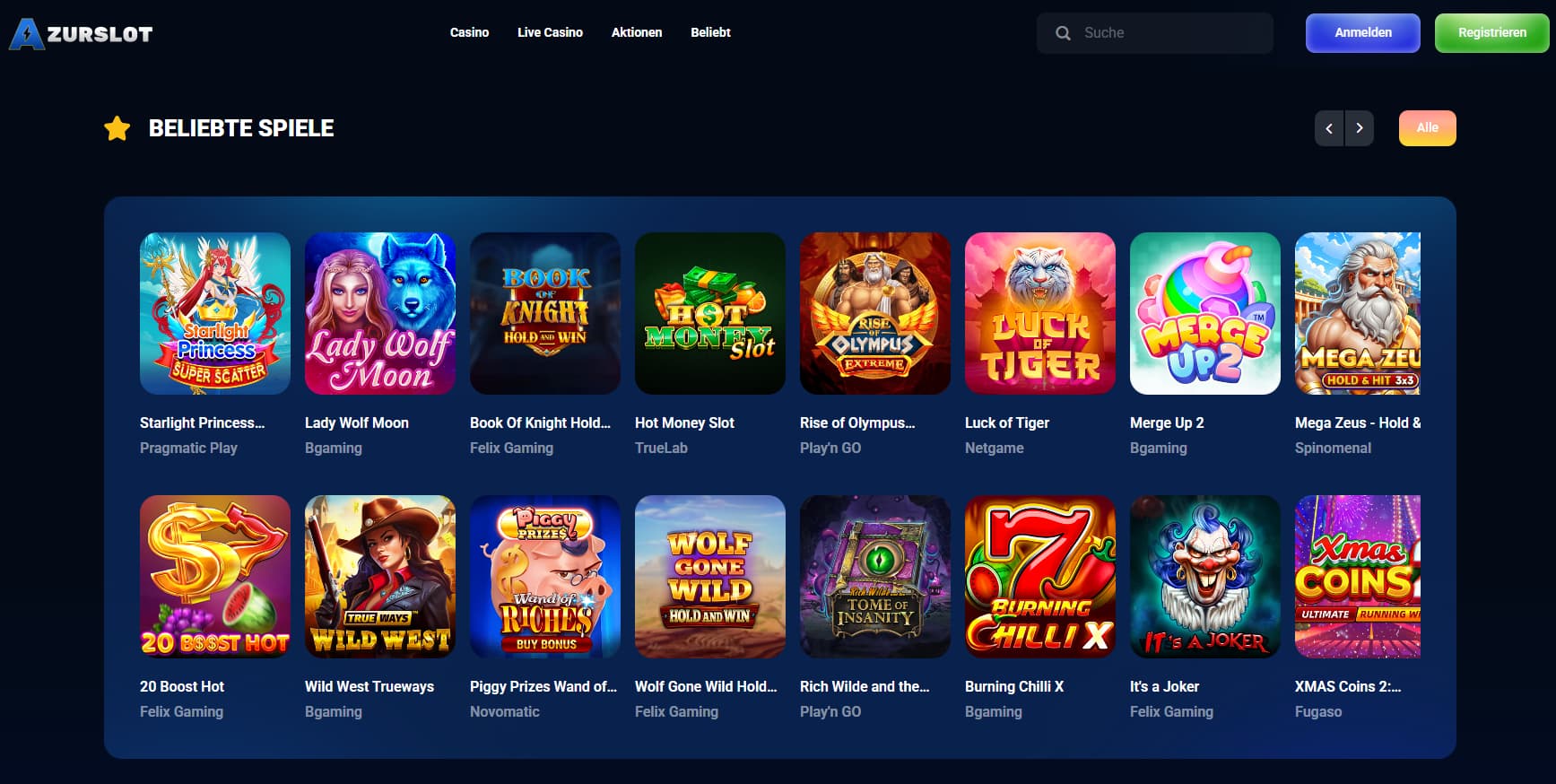 Azur Slot Casino Online